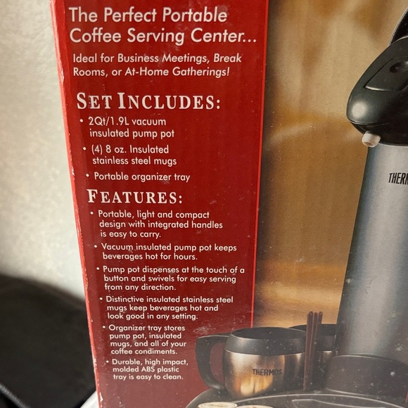 Vintage Thermos Black and Silver Beverage Center No Longer Sold in Stores BNWOT - Picture 7 of 11